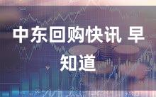 中东回购快讯 早知道